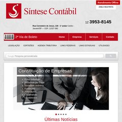 Sintese Contábil - Página principal