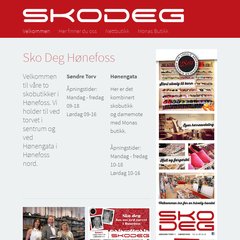 Skodeg.no Velkommen til Sko Deg Hønefoss AS! Skodeg.no Velkommen til Sko Deg Hønefoss AS!