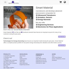  Sensors, MFCs, Stack Actuators, PZT Fiber