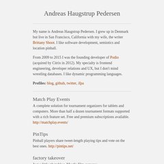 Andreas Haugstrup Pedersen | solitude.dk