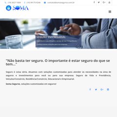 Corretora de Seguros para você e sua empresa. Soma Seguros (19) 3874-9129