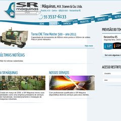  ServiÃ§os, NotÃ­cias, Fale Conosco, A SR MÃ¡quinas