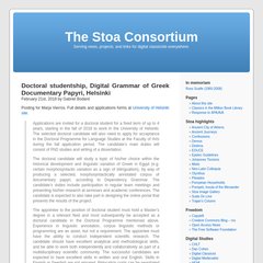The Stoa Consortium