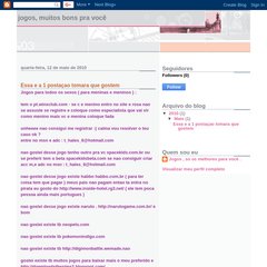 Jogos, muitos bons pra você