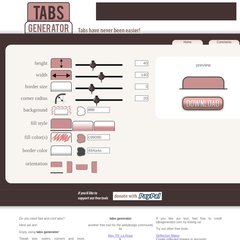 Navigation Tab Menu Generator CSS - Tabs Generator