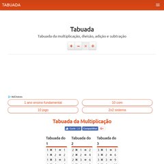 TABUADA COMPLETA - Site especializado em tabuadas