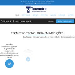 tecmetro.com.br Tecmetro - Tecnologia em medições Ltdawww.tecmetro.com.brCalibração de equipamentos de medição metrológica.acelerômetros, células de carga, medidores de vibração