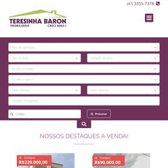 Teresinha Baron Corretora de Imóveis - Creci 11221 - Brusque SC
