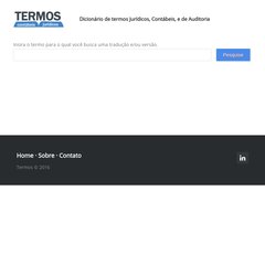 Termos - Dicionário de Termos Jurídicos, Contábeis, e de Auditoria
