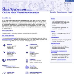 Www Themathworksheetsite The Math Worksheet Site The Math Worksheet Site