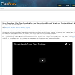 Titan Focus - Blizzard's NextGen MMO fansite