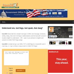 Transl8it! - understand SMS text message slang & chat lingo shorthand