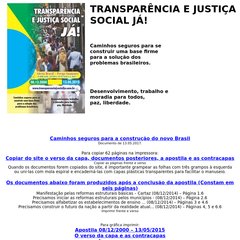 Transparência e justiça social já!