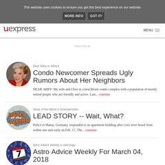 uexpress.com Dear Abby, The Last Word in Astrology, Scott Burns