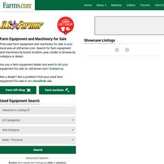 Used Tractors, New Tractors & Other Used Farm Equipment Machinery For Sale at U.S. Farmer