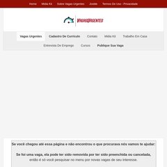 Vagas Urgentes RJ - Vagas de emprego urgentes no Rio de Janeiro de telemarketing,