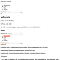 valdemir.com.br Valdemir, Início, Esqueceu seu usuário?