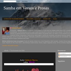 VALDEMIR DO CAVACO - SAMBA EM VERSOS E PROSAS