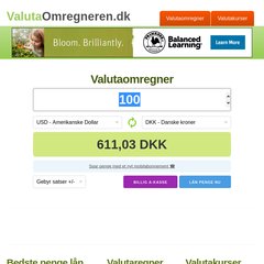  Billige Rejser, Valuta kurs omregner