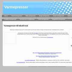 www.Varmepresser.dk - Varmepresser til tekstil tryk tøj