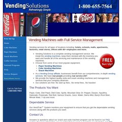 vendingsolutions.com Free Set Up, Coke Machines, Pepsi Machines