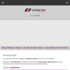 visiblenet.com.br Otimização de sites, Consultoria SEO