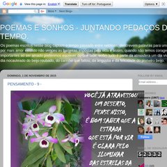 POEMAS E SONHOS - JUNTANDO PEDAÇOS DO TEMPO.