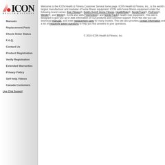 www.Iconservice.com - ICON Health & Fitness