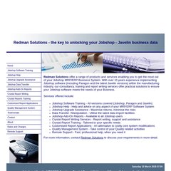 www.Redmansolutions.co.uk - Redman Solutions - Crystal Reports